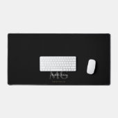 Minimal Monogram Initials Elegant Black Bureaumat (Keyboard & Muis)