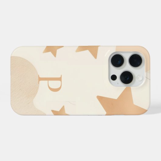 Minimal Monogram Letter P Phone Case – Aesthetic A iPhone Hoesje (Achterkant horizontaal)