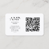 Minimal Monogram Marketing Professional Wit Visitekaartje (Achterkant)