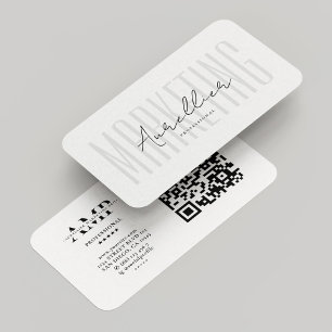 Minimal Monogram Marketing Professional Wit Visitekaartje