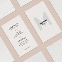 Minimal Monogram Shade Bord Grijs Modern