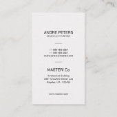 Minimal Monogram Shade Bord Grijs Modern Visitekaartje (Achterkant)