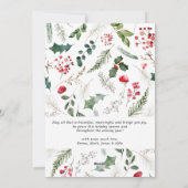 Minimal Moody Grey Botanical Greenery 3 Foto Feestdagenkaart (Achterkant)