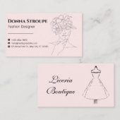 Minimal Mooie en Elegante Mode Designer Visitekaartje (Voorkant / Achterkant)