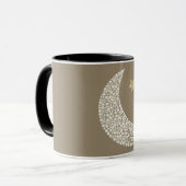 Minimal Moon & Gold Stars Celestial Coffee Mug Mok (Voorkant links)