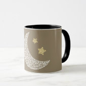 Minimal Moon & Gold Stars Celestial Coffee Mug Mok (Voorkant rechts)