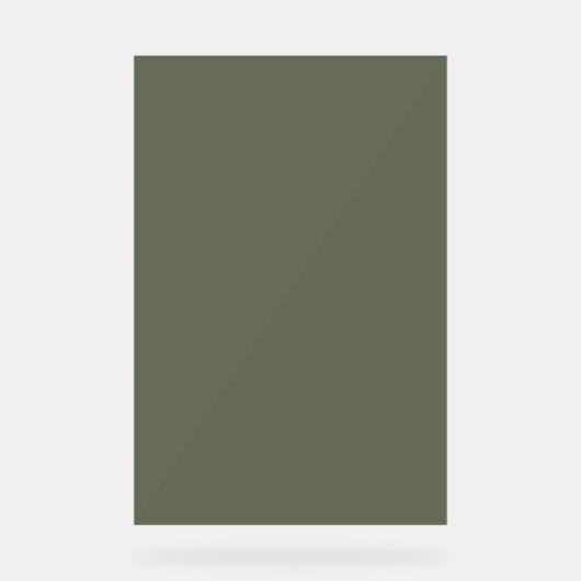 Minimal Moss Green Acrylic Sign – Acryl Bord (Voorkant)
