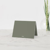 Minimal Moss Green Folded Note Kaart – (Achterkant)