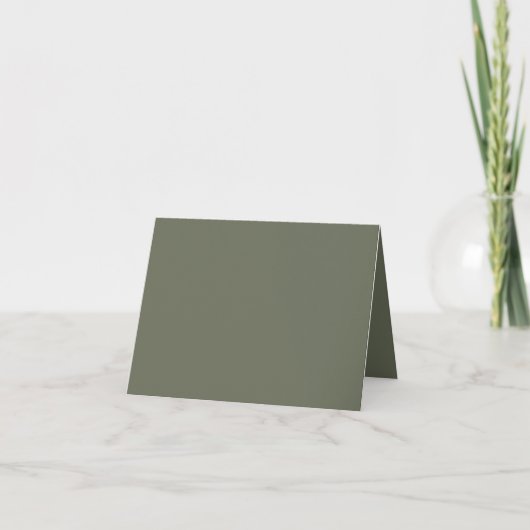 Minimal Moss Green Folded Note Kaart – (Voorkant)