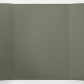 Minimal Moss Green Trifold Letter –  Drieluik Aankondiging (Binnenkant midden)