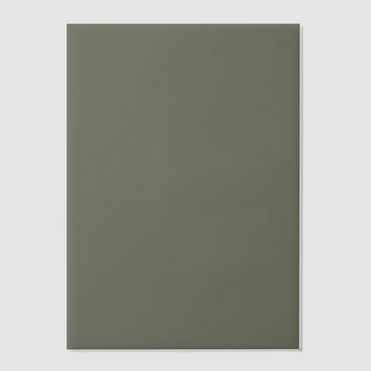 Minimal Moss Green Vellum Overlay – Uitnodigingen (Voorkant)