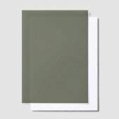Minimal Moss Green Vellum Overlay – Uitnodigingen (Offset)