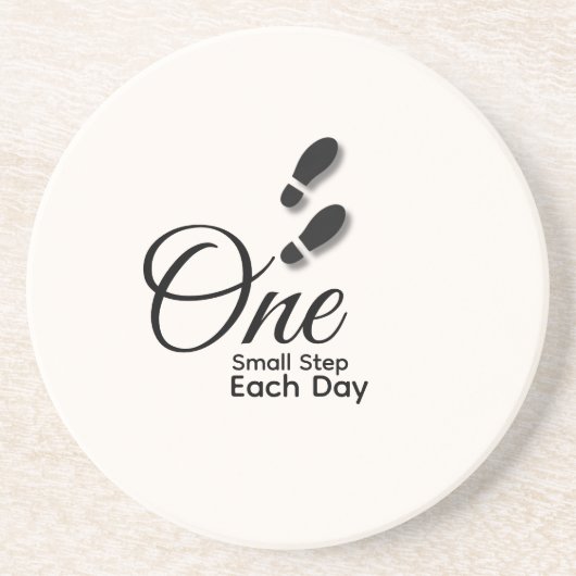 Minimal Motivational Coaster-Drink Coaster Zandsteen Onderzetter (Voorkant)