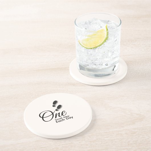Minimal Motivational Coaster-Drink Coaster Zandsteen Onderzetter (Zijkant)
