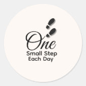 Minimal Motivational Sticker – One Small Step Each (Voorkant)
