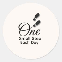 Minimal Motivational Sticker – One Small Step Each