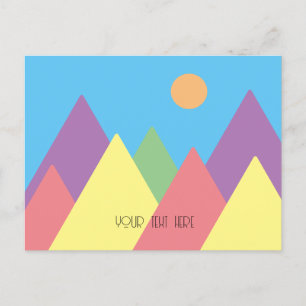 Minimal Mountain Art Simple MCM Briefkaart