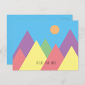 Minimal Mountain Art Simple MCM Briefkaart (Voorkant / Achterkant)