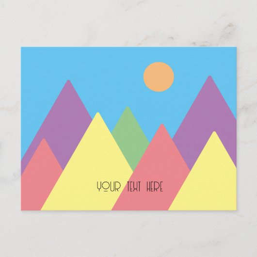 Minimal Mountain Art Simple MCM Briefkaart (Voorkant)