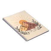 Minimal Mountain Sunrise Notebook – Aesthetic  Notitieboek (Rechterzijde)