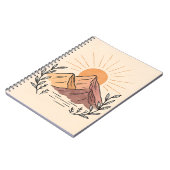 Minimal Mountain Sunrise Notebook – Aesthetic  Notitieboek (Linkerzijde)