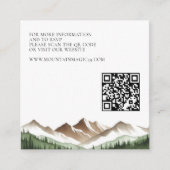 Minimal Mountains Foto QR-code Informatiekaartje (Voorkant)