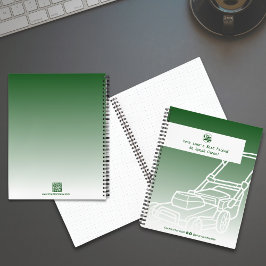 Minimal Mower Logo Green Lawn Care Notitieboek