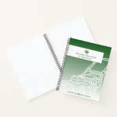 Minimal Mower Logo Green Lawn Care Notitieboek (Binnen)