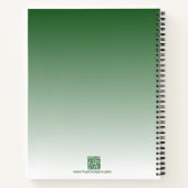 Minimal Mower Logo Green Lawn Care Notitieboek (Achterkant)