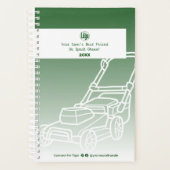 Minimal Mower Logo Green Lawn Care Planner (Voorkant)