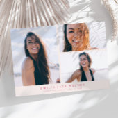 Minimal Multi Photo Afstuderen Pink aangekondigd Kaart