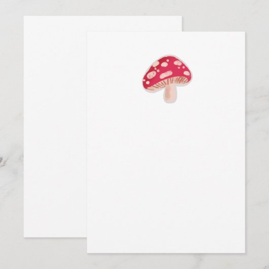 Minimal Mushroom Flat Kaart (Voorkant / Achterkant)