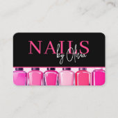 Minimal Nail Artist QR Code Visitekaartje (Voorkant)