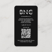 Minimal Nail Tech Manicurist IG Zwart Monogram Visitekaartje (Achterkant)