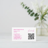 Minimal Nail Therapist Spa Roze Loyaliteit Visitekaartje (Staand voorkant)