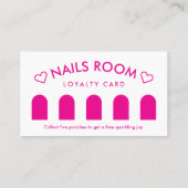 Minimal Nail Therapist Spa Roze Loyaliteit Visitekaartje (Achterkant)