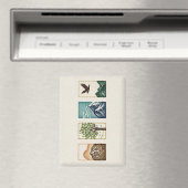 Minimal Nature Set – Mountain & Tree Art Magneet (Insitu (Vaatwasser))