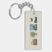Minimal Nature Set – Mountain & Tree Art Sleutelhanger (Voorkant Links)