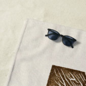 Minimal Nature Set – Mountain & Tree Art Strandlaken (In situ)