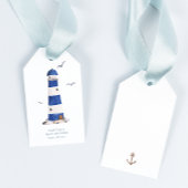Minimal Nautical Lighthouse Baby shower Ahoy Boy Cadeaulabel