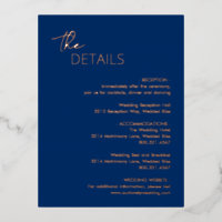 Minimal Navy Blue Modern Wedding Folie behuizing