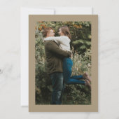 Minimal Navy Gold Photo Wedding Save the Date Kaar (Achterkant)