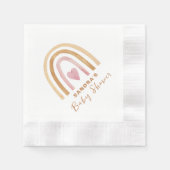 Minimal Neutral Boho Rainbow Baby shower Servet (Voorkant)