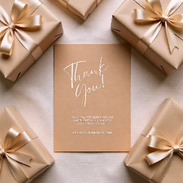Minimal Neutral Modern Baby Shower Thank You Card Bedankkaart