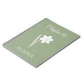 Minimal New Chapter Daffodil March Birth Flower Notitieboek (Linkerzijde)