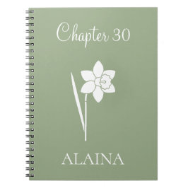 Minimal New Chapter Daffodil March Birth Flower Notitieboek