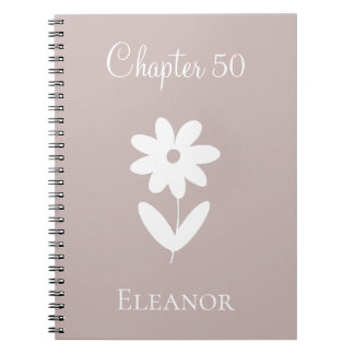 Minimal New Chapter Daisy April Birth Flower Notitieboek