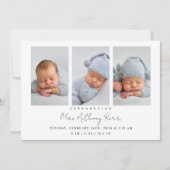 Minimal Newborn Announcement Kaart (Voorkant)