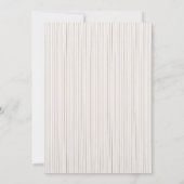 Minimal Old Money Brown Stripe and Ivory Wedding  Kaart (Achterkant)