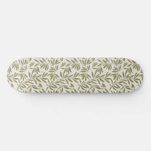 Minimal Olive Branch Pattern Persoonlijk Skateboard (Horizontaal)